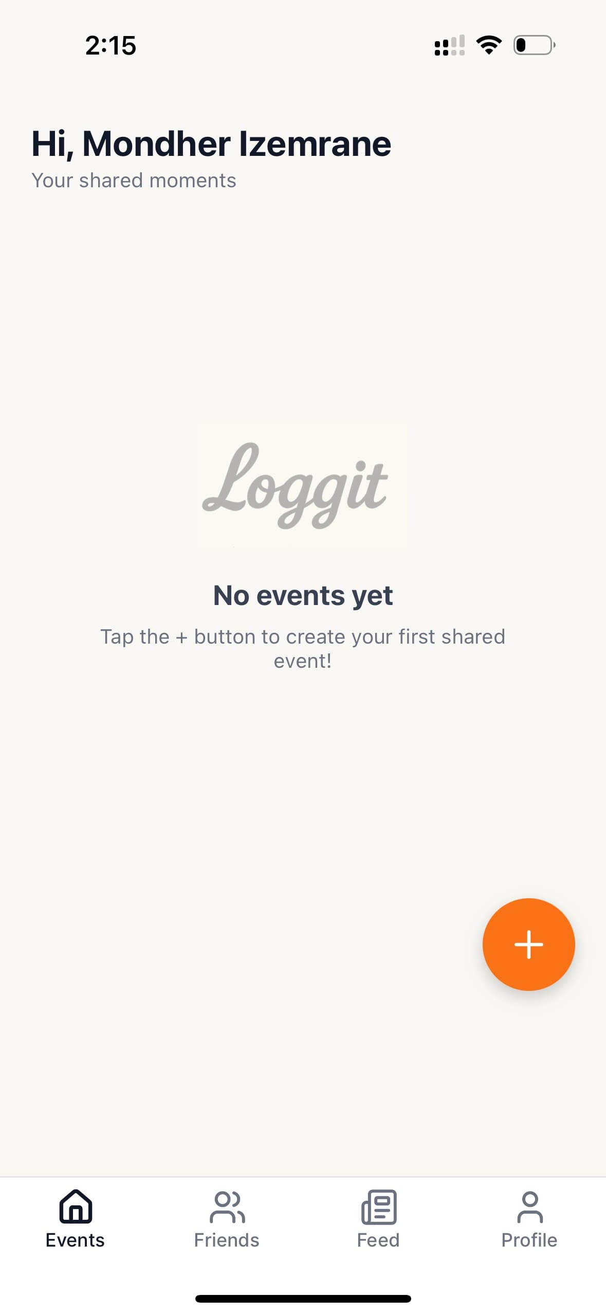 Loggit no events screen